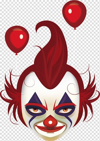 Evil clown Icon, Halloween clown transparent background PNG clipart