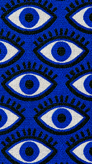 Evil Eye Pattern in Vibrant Blue