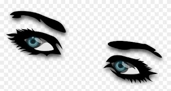 Evil Eyebrow Clipart - Girls Eye Png