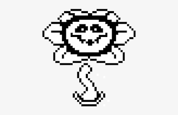 Evil Flowey Png Clip Art Black And White Stock - Undertale Flowey ...