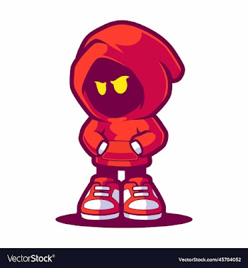 evil hooded character mascot design