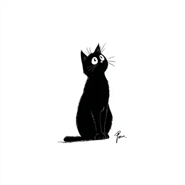 Evil Plotting Cat Silhouette Evil Plotting Cat Silhouette
