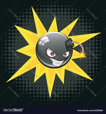 Evil Round Bomb2 vector image