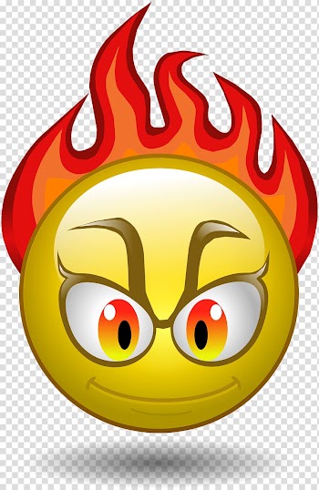 Evil Smiley Emoticon Animation, angry emoji transparent background PNG clipart