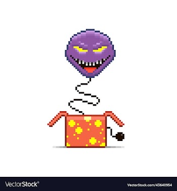 evil smiling jack in the box toy
