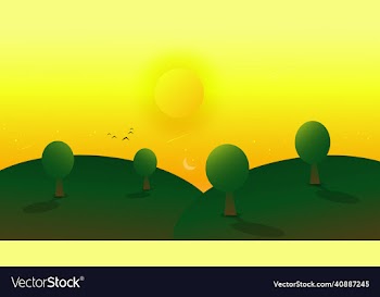 evining orange sun