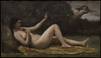 Evocation of Love (1850-1855) by Jean-Baptiste-Camille | Free Photo - rawpixel