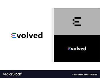 evolved logo wordmark chart bar negative space edi