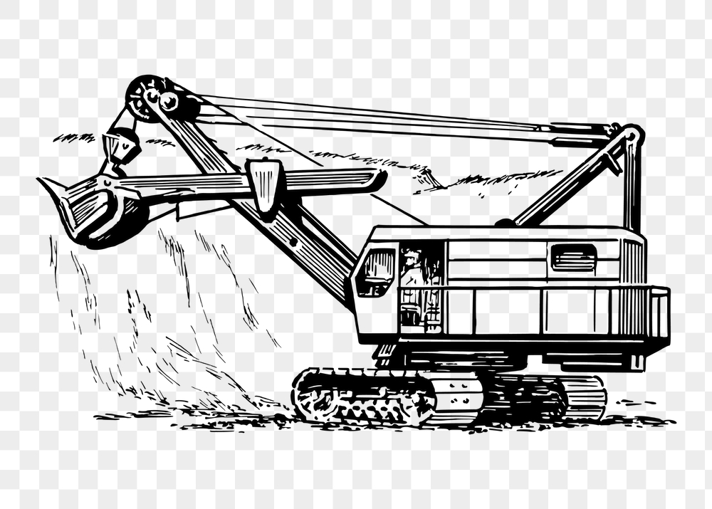 Excavator png sticker, construction machine | Free PNG - rawpixel