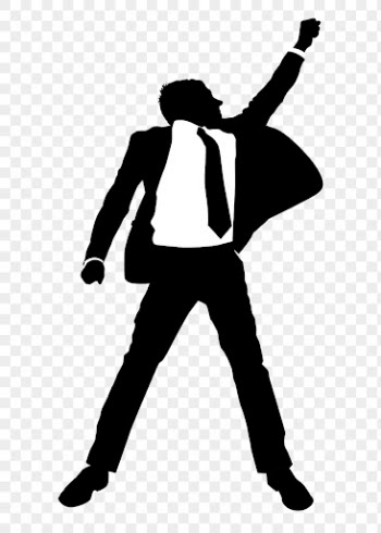 Excited businessman png silhouette, arm | Free PNG - rawpixel