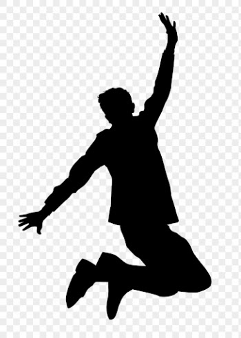 Excited man jumping png silhouette | Free PNG - rawpixel
