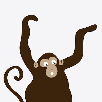 Excited monkey dancing cartoon vector | Free stock vector - 477109