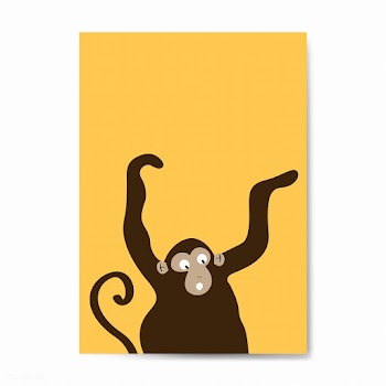 Excited monkey dancing cartoon vector | Free stock vector - 477151