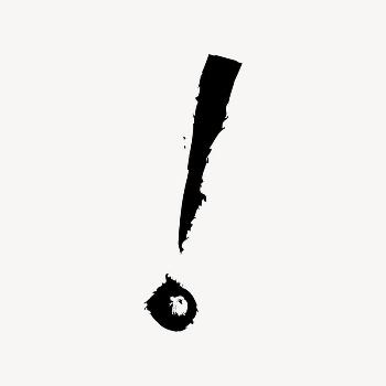 Exclamation mark collage element, black | Free Icons - rawpixel