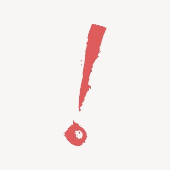 Exclamation mark collage element, red | Free Icons - rawpixel