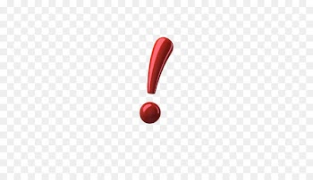 Exclamation mark Icon - Stereo cartoon red exclamation mark 