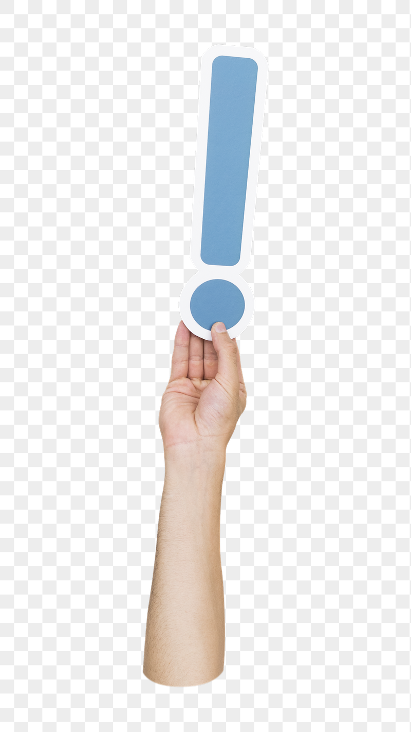 Exclamation point symbol png hand | Free PNG - rawpixel