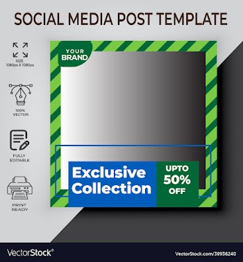 exclusive collection social media post