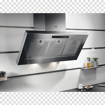 Exhaust hood Home appliance Cooking Ranges Kitchen AEG, hotte inox transparent background PNG clipart
