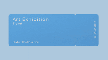Exhibition ticket mockup, blue 3D | Free PSD Mockup - rawpixel