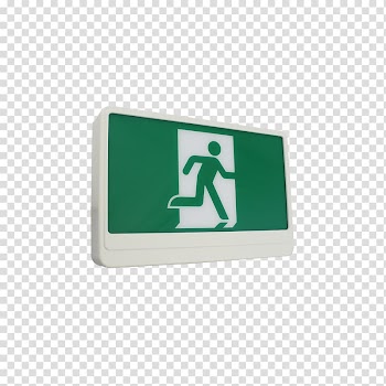 Exit sign Emergency exit Emergency Lighting Light-emitting diode, exit transparent background PNG clipart