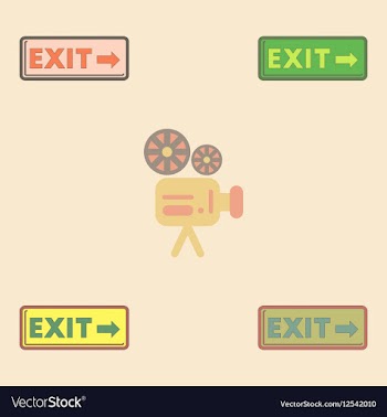 Exit way sign Collection in vector image