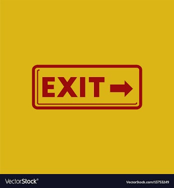 Exit way sign in flat style vector image