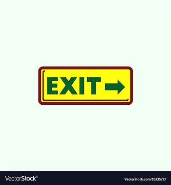 Exit way sign in flat style vector image