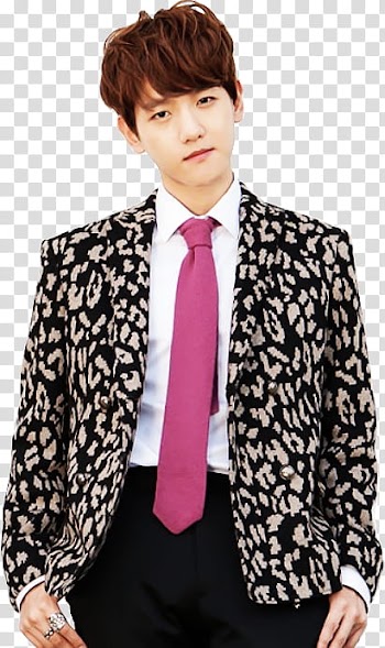 EXO Beagle Line, standing man wearing black and brown suit transparent background PNG clipart