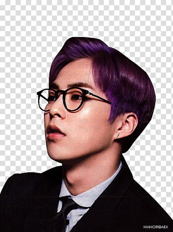 EXO CBX , man wearing eyeglasses with black frame transparent background PNG clipart