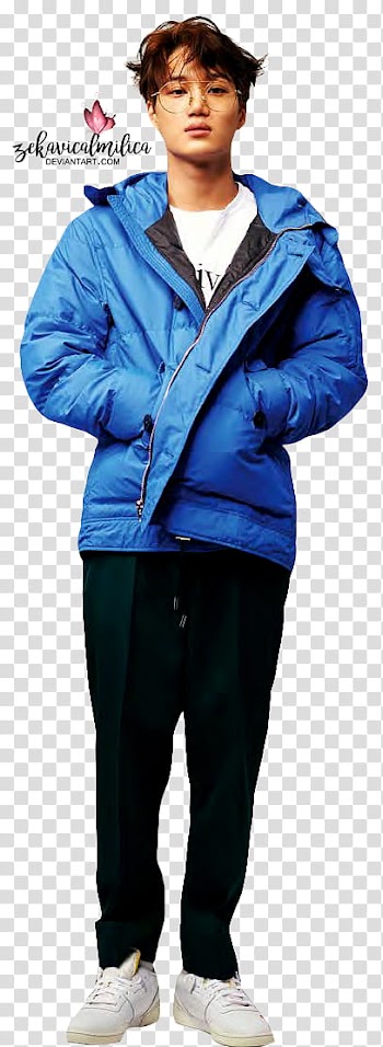 EXO Kai Lined, standing man hands on pockets transparent background PNG clipart
