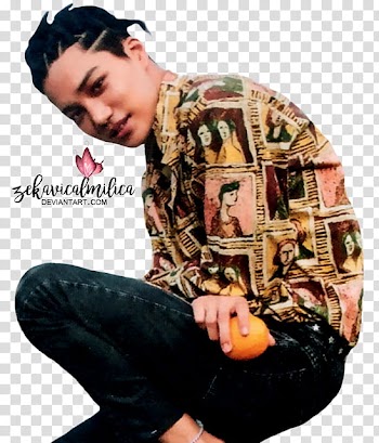 EXO Kai The War, man holding orange fruit transparent background PNG clipart