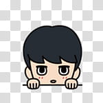 EXO LINE, black-haired male character transparent background PNG clipart