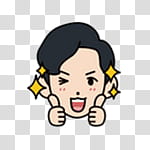 EXO LINE, black haired man illustration transparent background PNG clipart