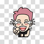 EXO LINE, man in black top illustration ] transparent background PNG clipart