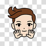 EXO LINE, man's face transparent background PNG clipart