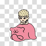 EXO LINE, pink animal transparent background PNG clipart