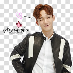 EXO LINE Stickers, brown-haired man winking transparent background PNG clipart