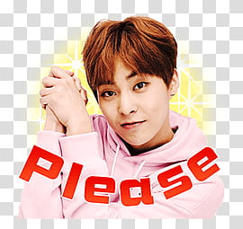 EXO LINE STICKERS, EXO Xiumin transparent background PNG clipart