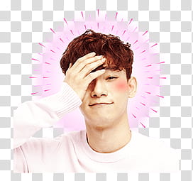 EXO LINE STICKERS, man's face transparent background PNG clipart