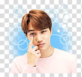 EXO LINE STICKERS, man taking selfie transparent background PNG clipart
