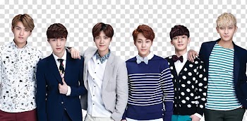 EXO Lotte Duty Free Magazine, line of standing men transparent background PNG clipart