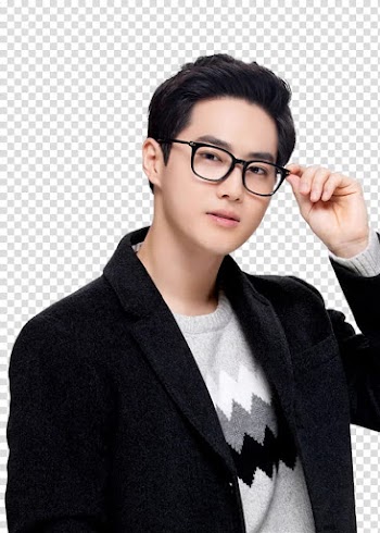 EXO LOVE PLANET P, man in eyeglasses with black frames transparent background PNG clipart