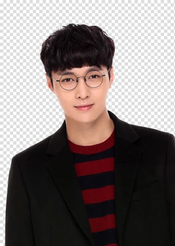EXO LOVE PLANET P, man wearing black framed eyeglasses transparent background PNG clipart