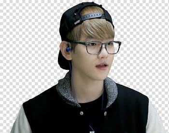 EXO MEGA, man in black and white jacket with pair of black framed eyeglasses transparent background PNG clipart