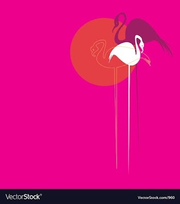 Exotic birds vector image