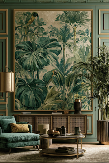 Exotic Jungle Wall Art for Luxurious Interiors