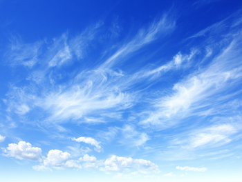 Expansive Blue Sky with Wispy Clouds