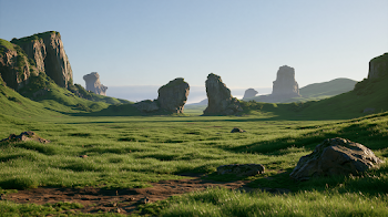 Expansive Hunting Ground in a Fantasy Landscape