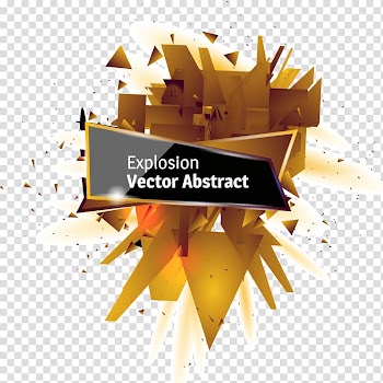 Explosion abstract illustration, Banner Abstract art Advertising Explosion, Gold Diamond transparent background PNG clipart